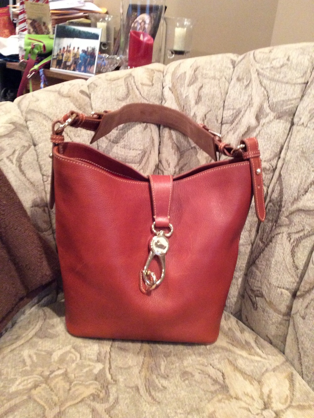Dooney & Bourke Toscana Lily Logolock Leather Shoulder Bag